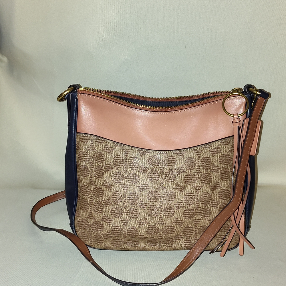 Coach Tan and Pink Crossbody Bag